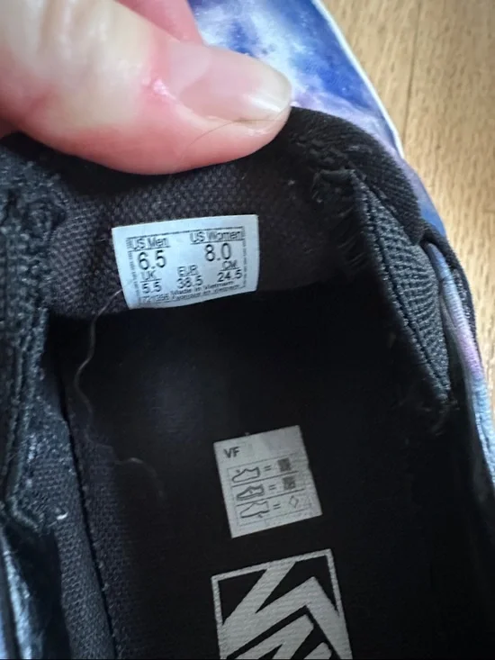 Lot of 2 pairs of Vans slip-ons, Galaxy & Pastel Tie-Dye 6.5 men’s / 8 women’s - Picture 2 of 15